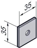 NIEDAX - Carré 35x35, pour C35x35, Gamme SU 35, finition EZ