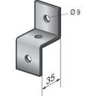 NIEDAX - Equerre en Z 35x35x35, Gamme SU 35, finition EZ