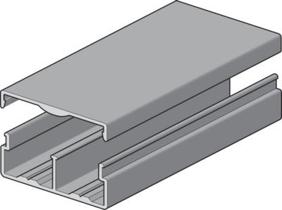 NIEDAX - Goulotte FF2 20x50, inviolable, livrée avec couvercle encliquetable, Aluminium