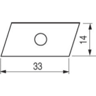 NIEDAX - Ecrou losange M8, pour C35x35, finition EZ