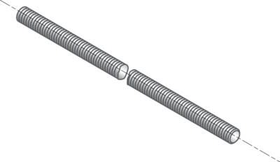 NIEDAX - Tige filetée M10, longueur 1m, inox A2/304