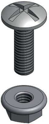 NIEDAX - Boulon poêlier TRL M6x30 HE, GM