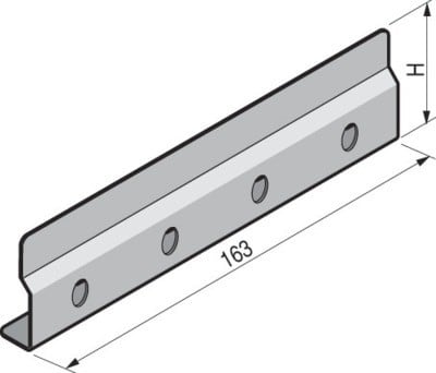 NIEDAX - Eclisse EGRS, hauteur 96, inox 304L