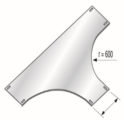 NIEDAX - Couvercle de té pour échelle à câbles Hercule, largeur 1000 mm, SZ