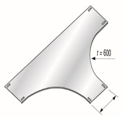 NIEDAX - Couvercle de té pour échelle à câbles Hercule, largeur 900 mm, GC