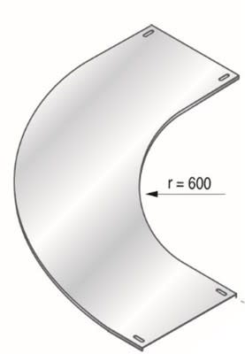 NIEDAX - Couvercle de virage 90 pour échelle à câbles Hercule, largeur1000 mm, SZ
