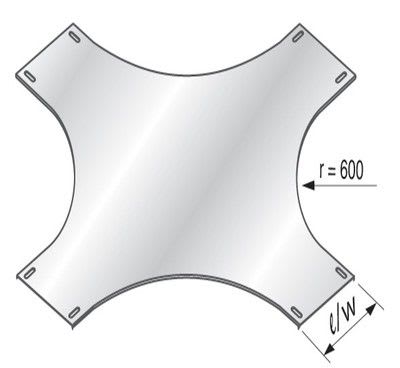 NIEDAX - Couvercle de croix pour échelle à câbles Hercule largeur 500 mm, GC