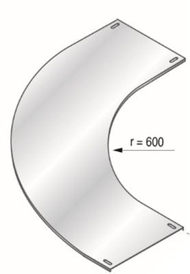 NIEDAX - Couvercle de virage 90 pour échelle à câbles Hercule, largeur1000 mm, GC