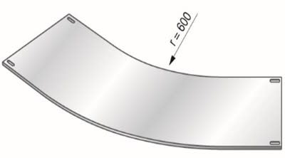 NIEDAX - Couvercle de virage 135 pour échelle à câbles Hercule, largeur 200 mm, GC