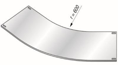 NIEDAX - Couvercle de virage 135 pour échelle à câbles Hercule, largeur 900 mm, GC