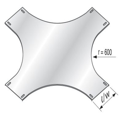 NIEDAX - Couvercle de croix pour échelle à câbles Hercule largeur 400 mm, GC