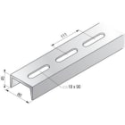 NIEDAX - Profilé UPN perforé, 45x80x45, 3m, épaisseur 6, LAC