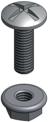 NIEDAX - Boulon poêlier TRL M6x15 HE, EZ