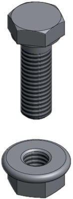 NIEDAX - Boulon à tête hexagonale M8x15 HE, GM