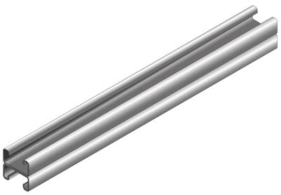 NIEDAX - Rail STRUT double dos à dos, 41x21x2.50, non perforé, 3m, SZ