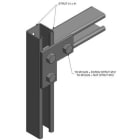 NIEDAX - Equerre plate 3 trous, STRUT 41, GC85µ