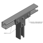 NIEDAX - Té plat 4 trous, STRUT 41, finition GC