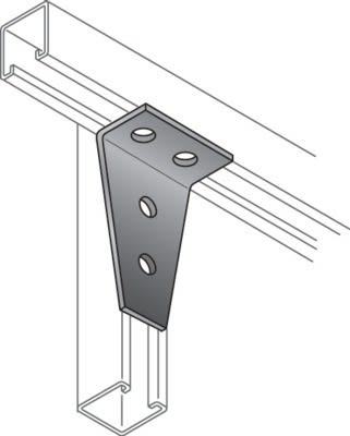 NIEDAX - Gousset cornière 4 trous, série STRUT 41, finition GC