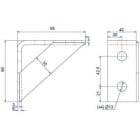 NIEDAX - Equerre renforcée, 4 trous, gamme STRUT 41, finition GC