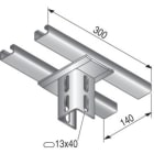NIEDAX - Plaque de tête double KUDK 5050, GC, pour rail U 5050