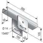 NIEDAX - Plaque de tête KUGP 5050 GC, pour rail U 5050
