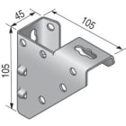 NIEDAX - Equerre S150U, finition ZM