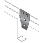 NIEDAX - Gousset en T 180° 4 trous, STRUT 41, finition GC