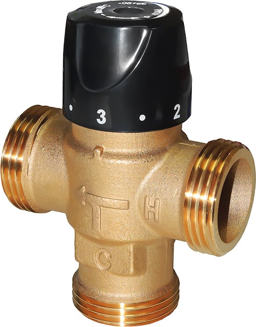 BRV - MITIGEUR THERMOSTATIQUE DN15 MX 95C KVS 3,4 CONF ASYMETRIQUE A L 1M 20-45C