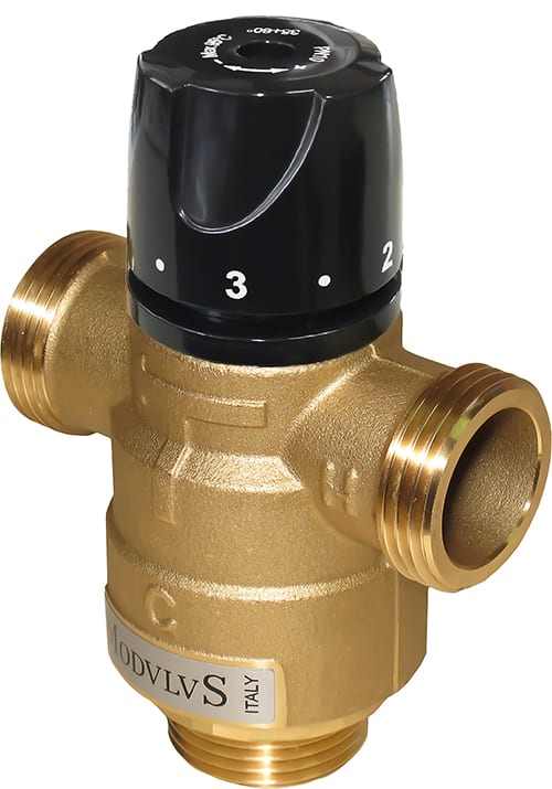 BRV - MITIGEUR THERMOSTATIQUE DN20 MX 120C KVS 2,5 CONF ASYMETRIQUE A L 1M 45-70C