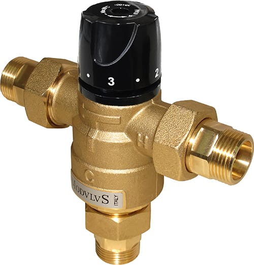 BRV - MITIGEUR THERMOSTATIQUE DN20 MX 120C KVS 4,0 ASYMETRIQUE L 3-4TUBULURE 35-60C