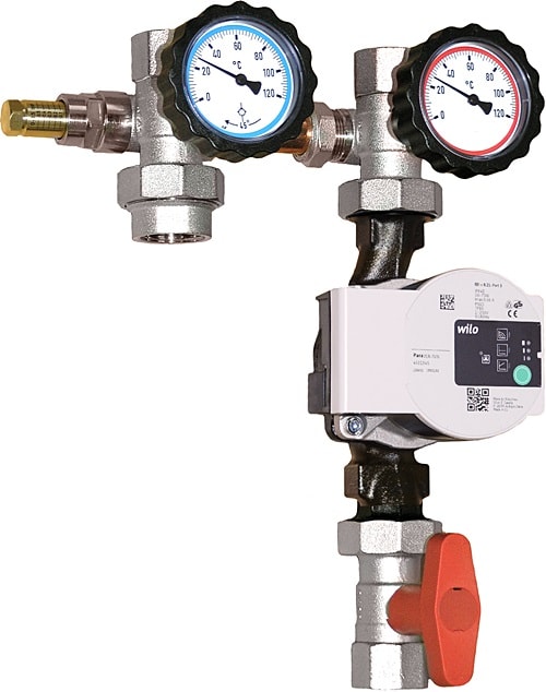 BRV - KIT DE CONN CIRC 1 DEP+RET 1 AVEC BY-PASS DIFF AVEC CIRC WILO PARA 25-8 SC