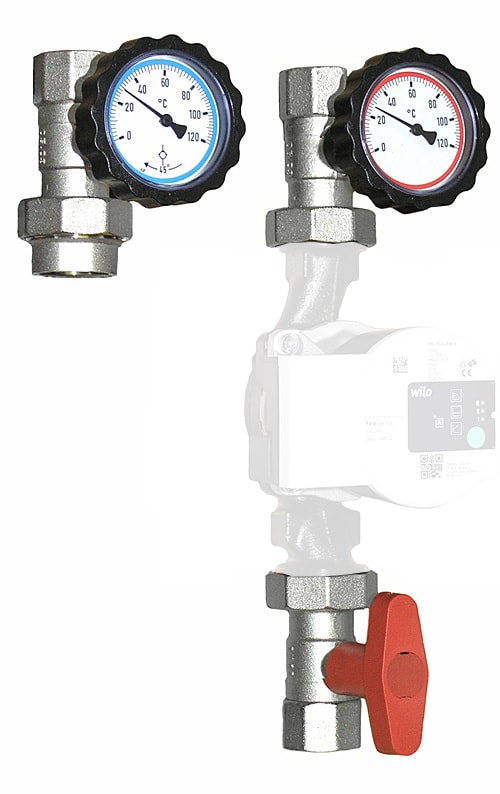 BRV - KIT DE CONNEXION POUR CIRCULATEURS 1 DEPART+RETOUR DIMENSION 11-4