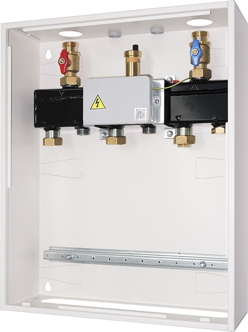 BRV - Boite multizone chaudieres-PAC avec collecteur sans isolation. Max. 2 m3-h.