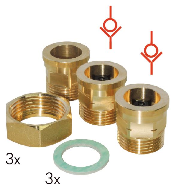 BRV - ENS RACC LIAISON MITIGEURS THERMOSTATIQUES 2 RACC AVEC CAR 3-4x 1ECR MAX.120C