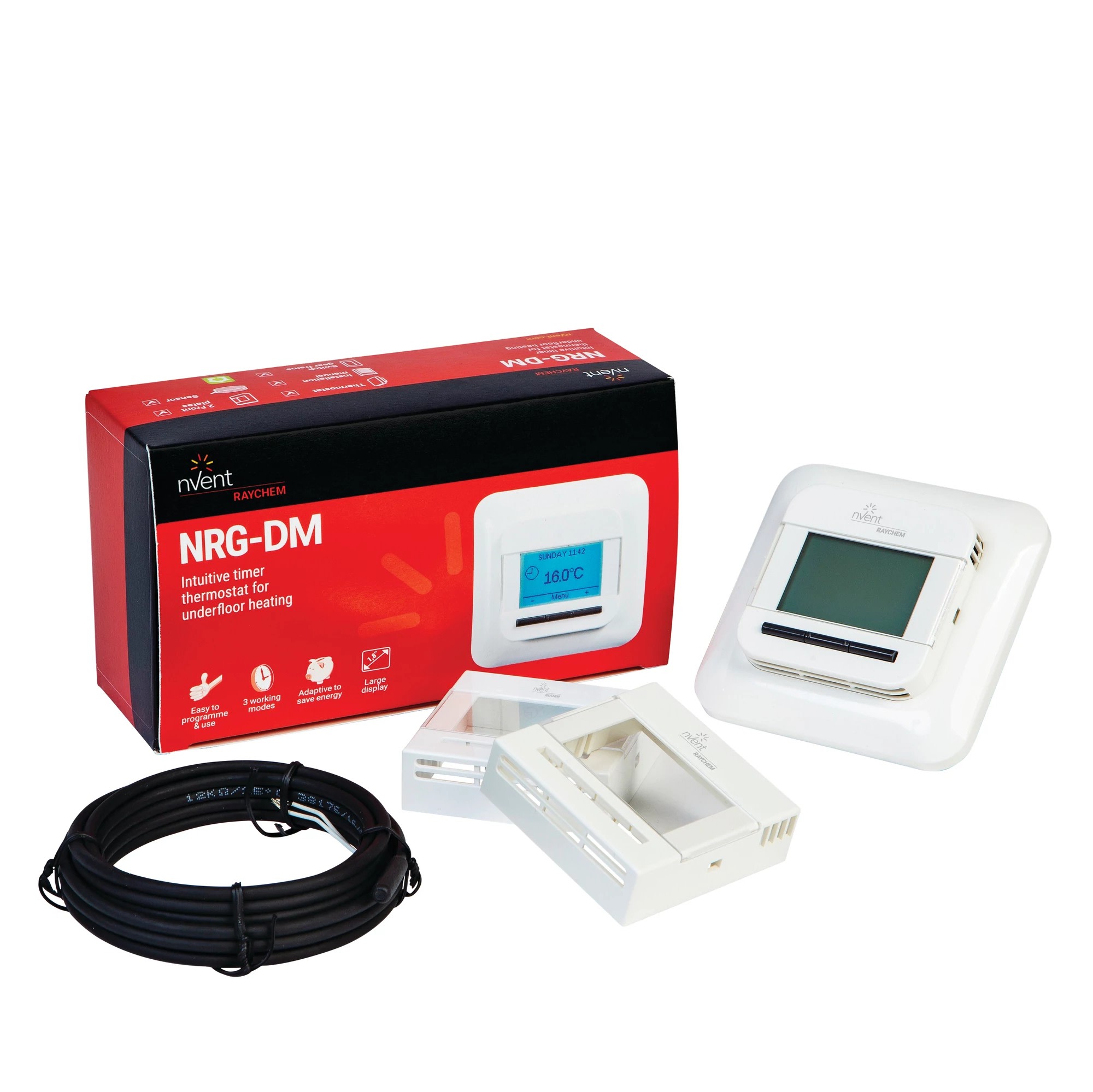 Raychem - Thermostat électronique intuitif avec calendrier hebdo de programmation flex.