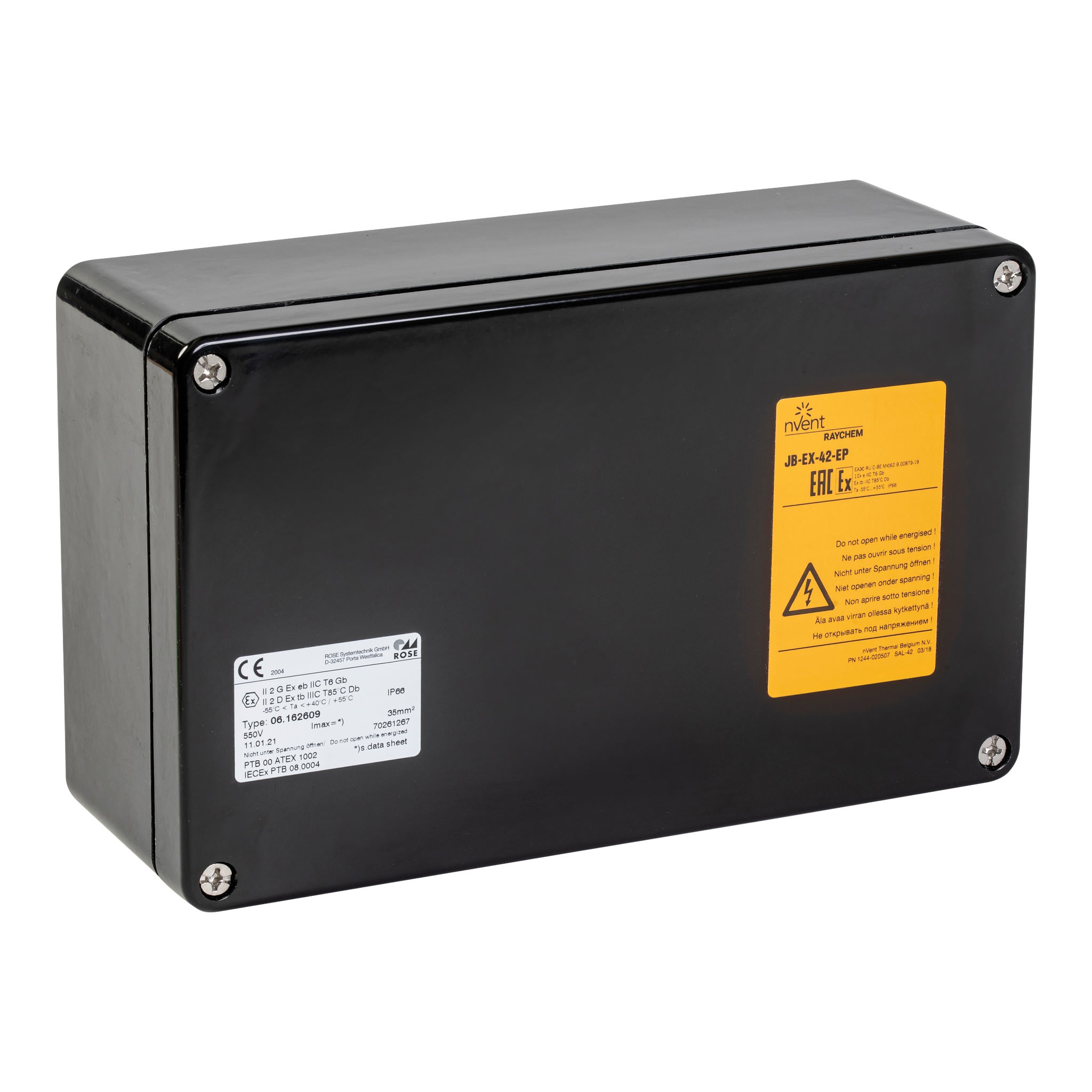 Raychem - Boîte de jonction modulaire, 6xM25, 1xM40, plq terre, bornes 35 mm2, zones dang