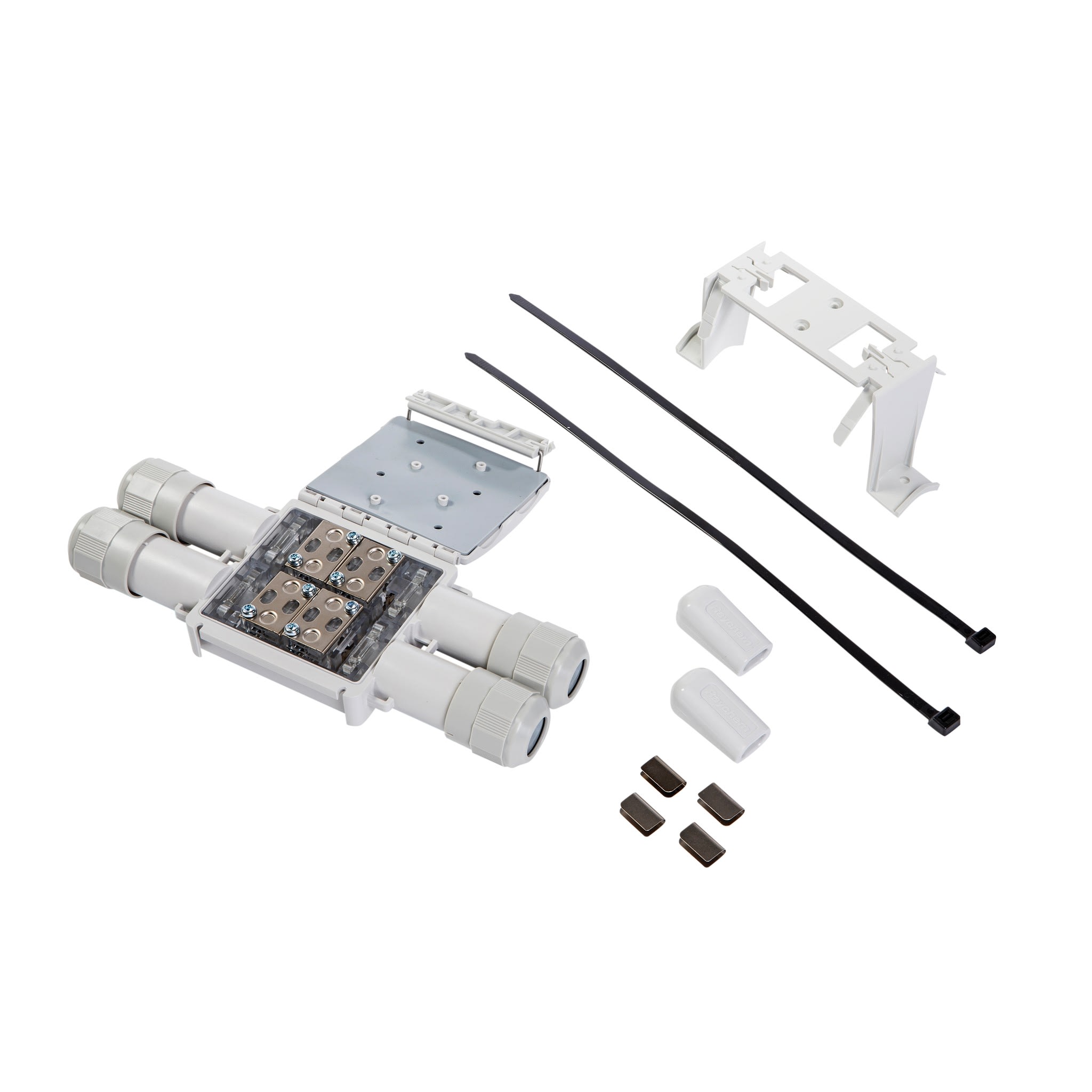 Raychem - Connexion 4 voies mécanique avec 2 terminaisons et support de fixation