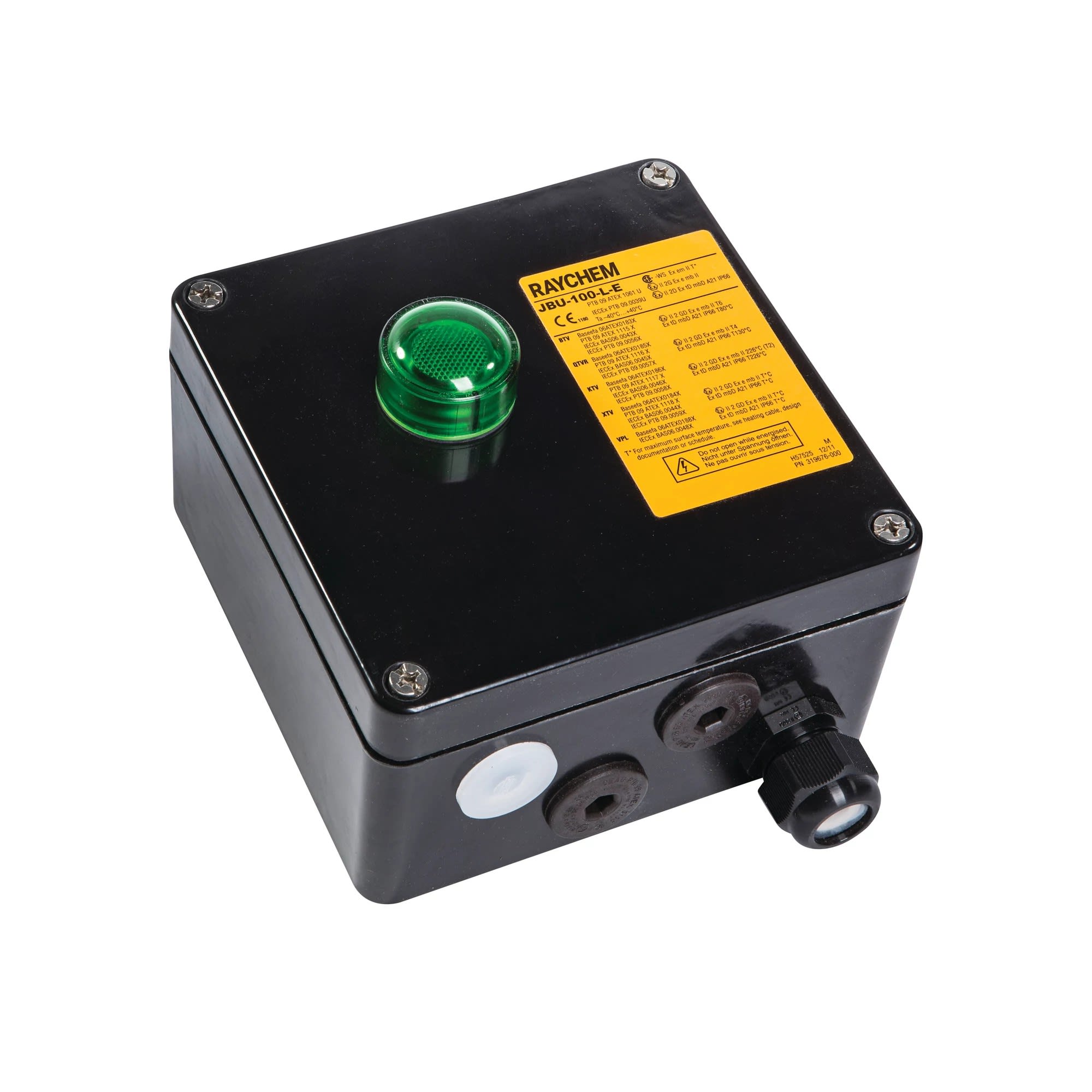 Raychem - Boîte de jonction modulaire, 4xM25, avec témoin lumineux vert, ATEX