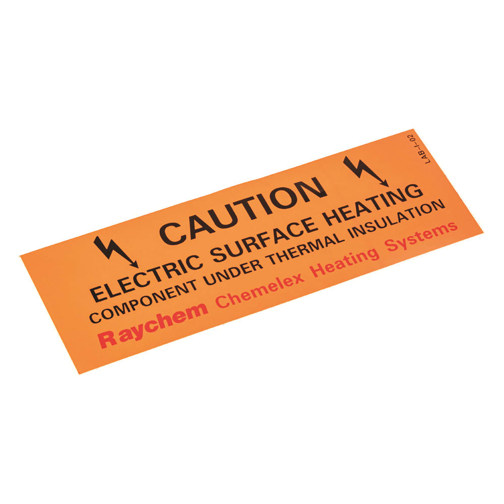 Nvent Raychem - Étiquette de signalisation « Composant sous calorifuge »