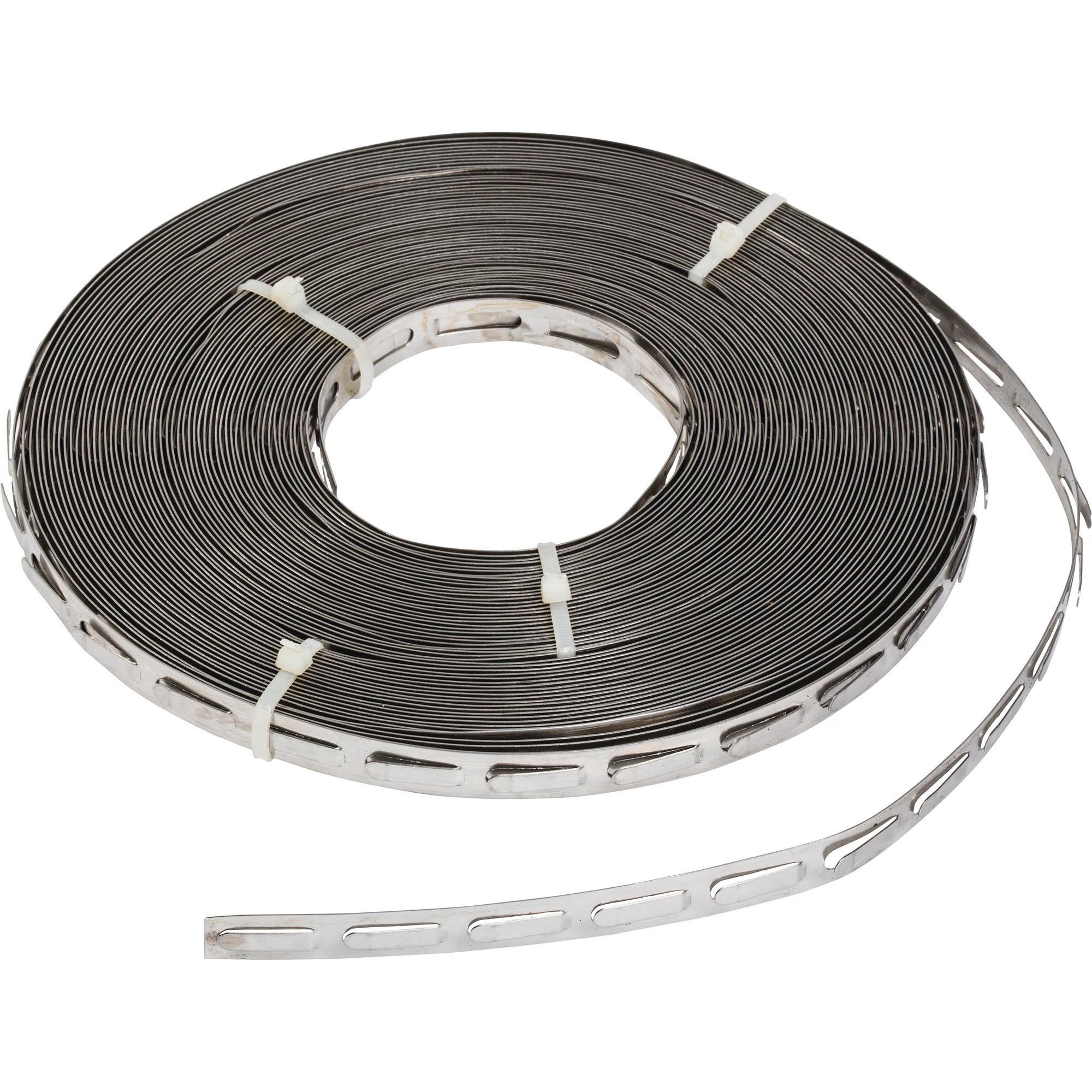 Raychem - Collier de serr. préperforé acier inox, rouleau de 25 m, interv de fix de 25 mm