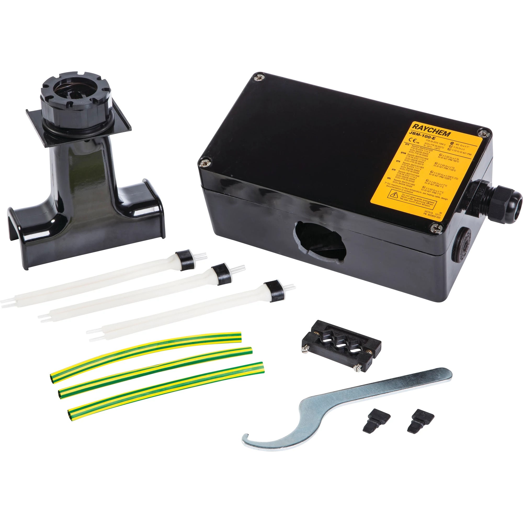 Raychem - Boîte de jonction intégrée, multi-entrées témoin lum vert, instal à froid, ATEX