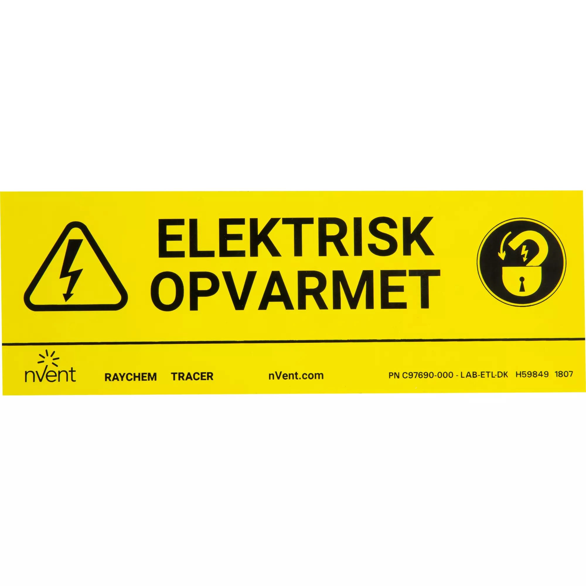 Nvent Raychem - Étiquette de signalisation, allemand