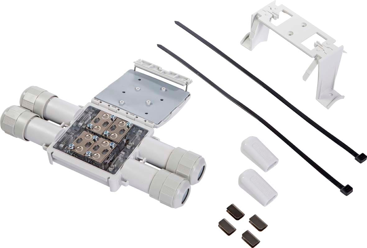 Nvent Raychem - Connexion 4 voies mécanique avec 2 terminaisons et support de fixation