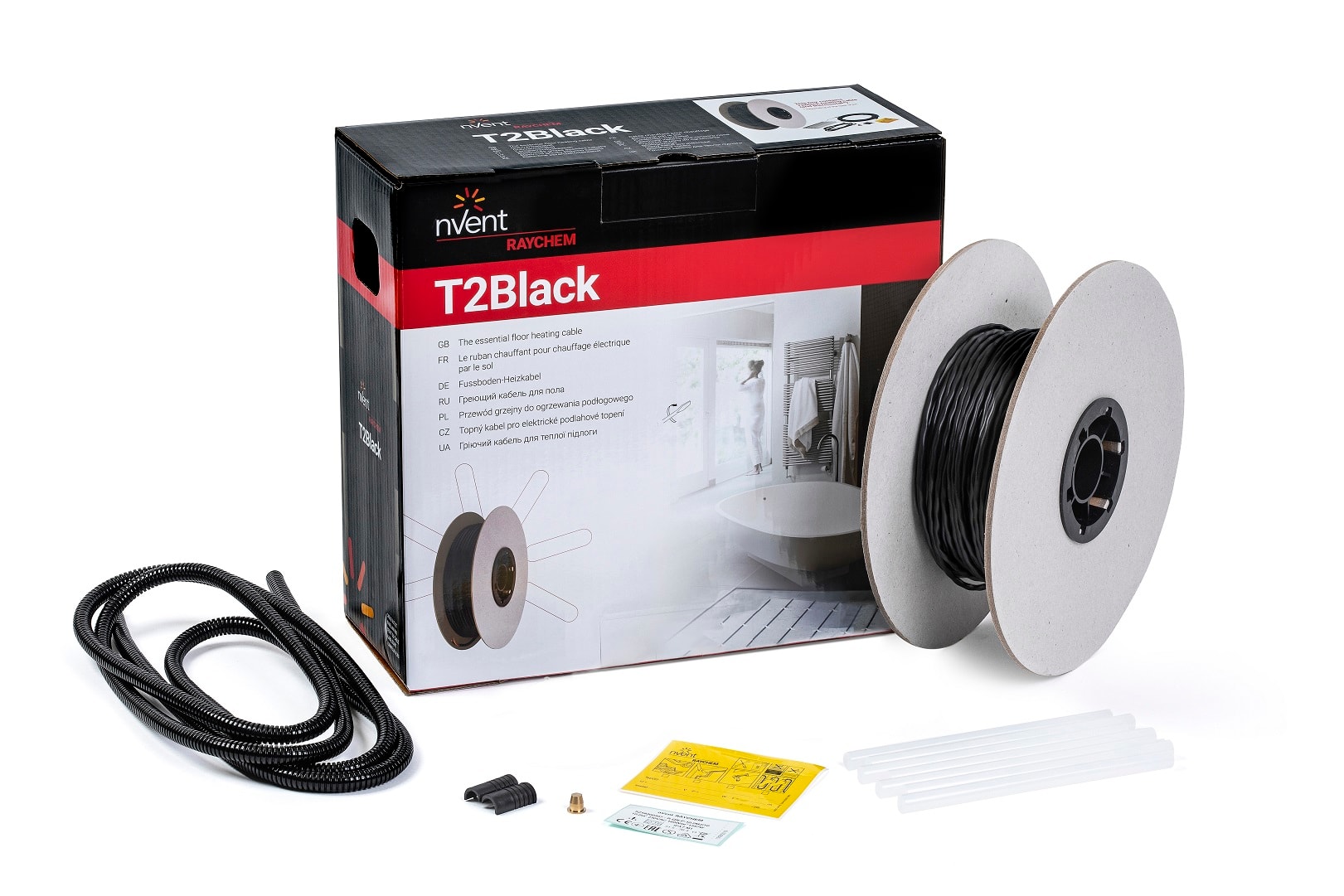 Raychem - Kit ruban chauffant puiss const, 230 V, 12 W/m, 125,0 M, 1500 W, sans thermostat