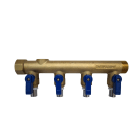 THERMACOME - Collecteur/Distributeur Mâle/Femelle à sertir avec vannes  DN12 - 4 circuits