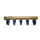 THERMACOME - Collecteur/Distributeur Mâle/Femelle à sertir avec vannes  DN12 - 5 circuits
