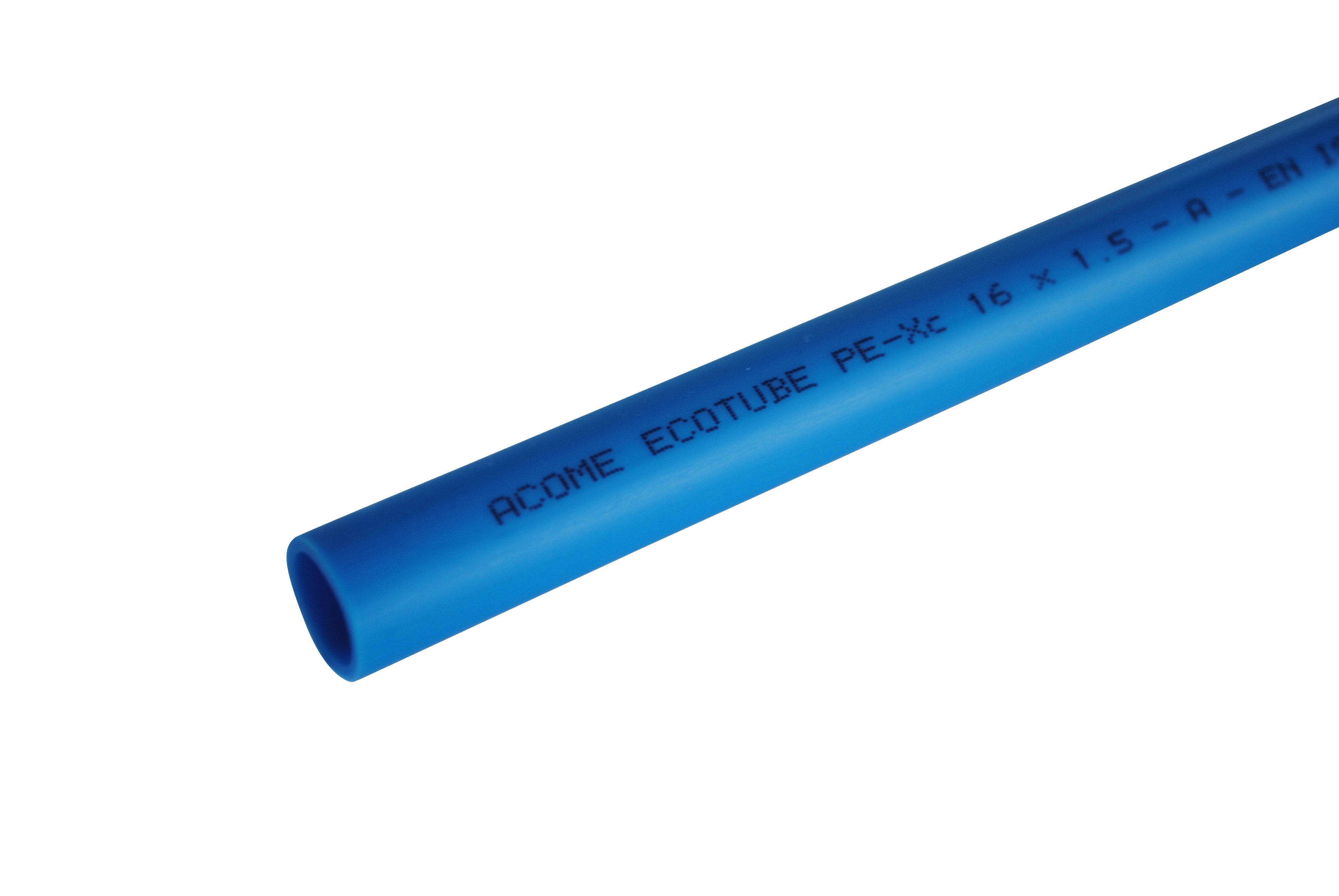 THERMACOME - Tube PER nu Ecotube bleu DN16 couronne de 80 m  -Réticulation PEXc