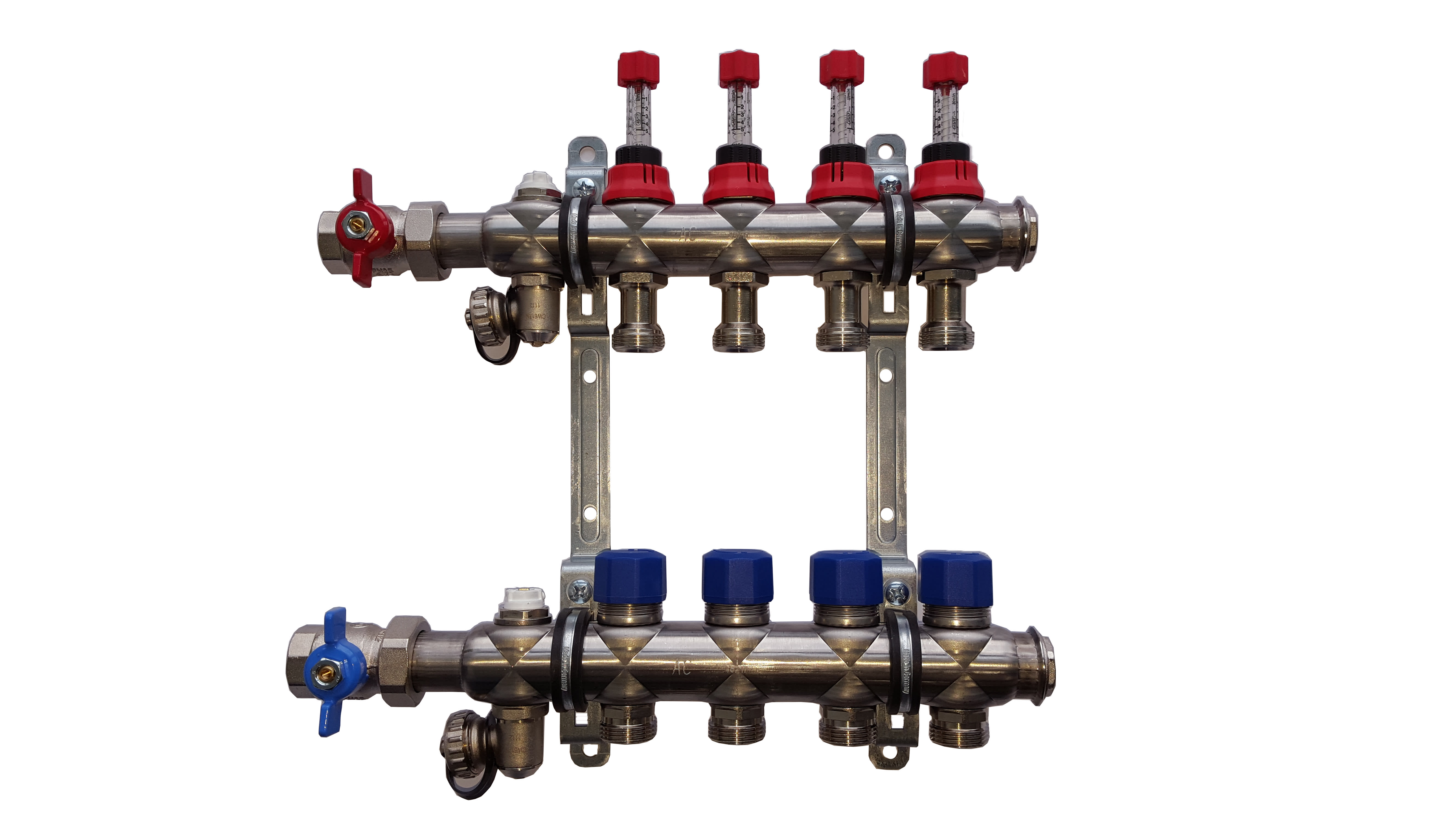 THERMACOME - Collecteur Acier Plancher/Plafond chauffant rafraîchissant - 10 circuits