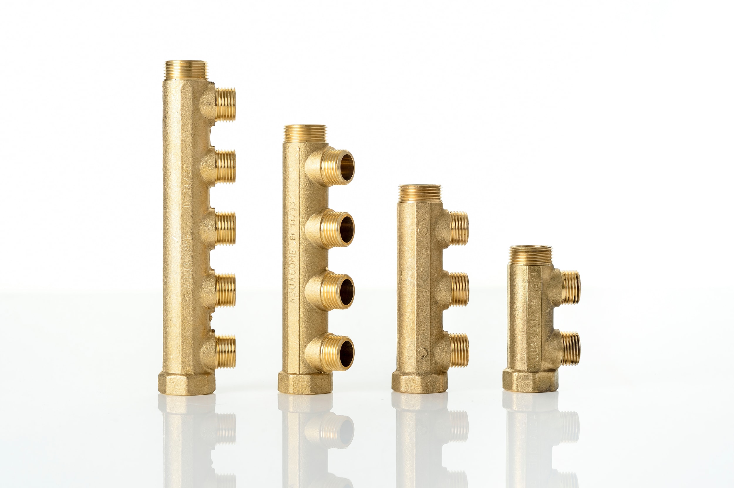 THERMACOME - Collecteur/Distributeur laiton Mâle/Femelle 3/4''- 3 circuits -Sortie Mâle 1/2''