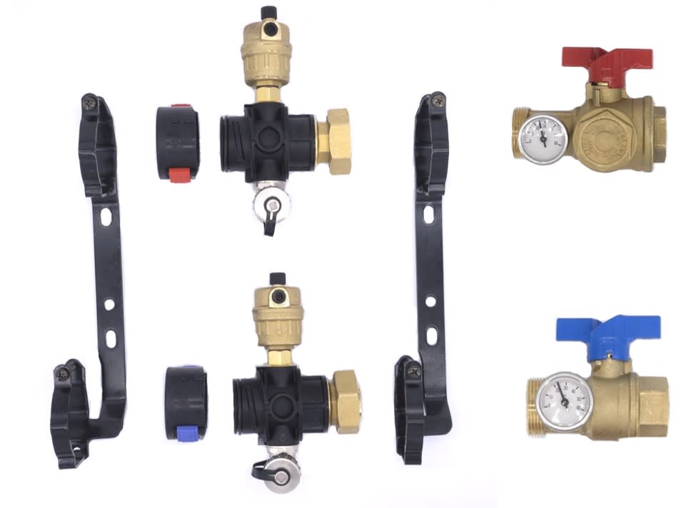 THERMACOME - Kit de base raccordement Matériau de Synthèse 1" avec vanne -plancher chauffant